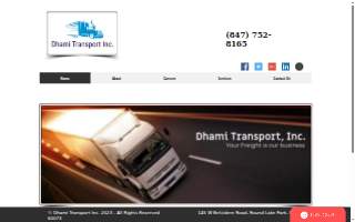 Dhami Transport Inc. website
