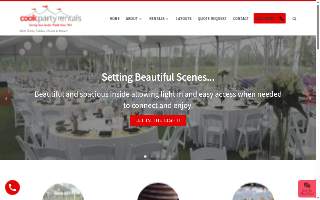 Cook Party Rentals of Savoy website