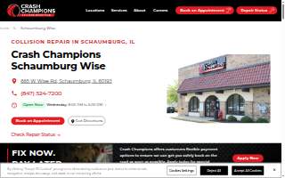 Crash Champions Collision Repair Schaumburg Wise website