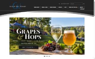 August Hill Winery Tasting Room website