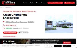 Crash Champions Collision Repair Shorewood website