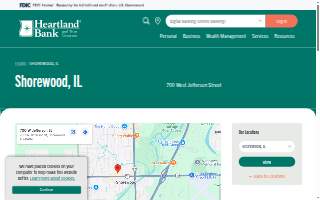 Heartland Bank and Trust Company website