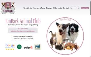 EmBark Animal Club website