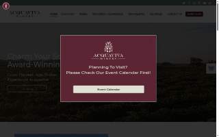 Acquaviva Winery & Ristorante & Wedding Venue of Sycamore website