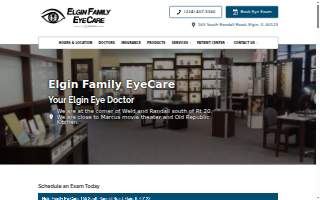 Elgin Family EyeCare website