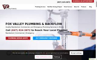 Fox Valley Plumbing & Backflow website