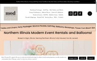 Mod Bounce House and Balloons website