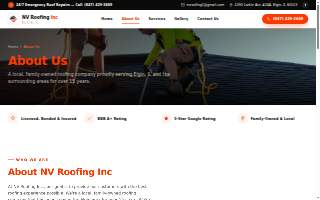 NV Roofing Inc website