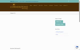 Cornerstone Title Groupe LLC website