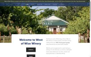 West of Wise Winery website
