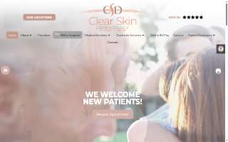 Clear Skin Dermatology website