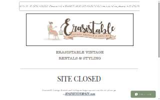 Erasistable Vintage Rentals & Styling website