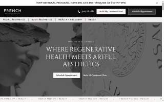 French Med Spa + Health website