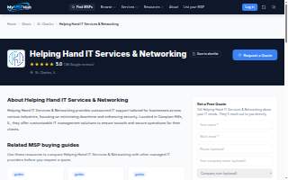 Helping Hand IT Services & Networking website