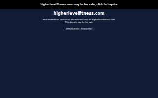 Higher Level Fitness website