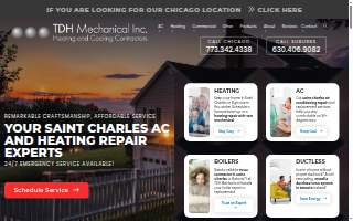 TDH Mechanical, Heating and Cooling Contractors website
