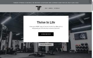 Thrive Fitness Club website