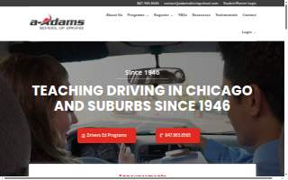 a-Adams School of Driving website