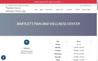 Bartlett Pain and Wellness Center website