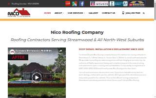 Nico Roofing & Exteriors website