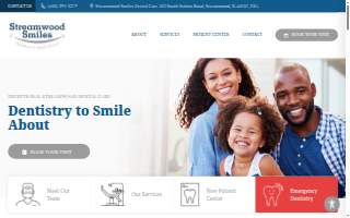 Streamwood Smiles Dental Care website