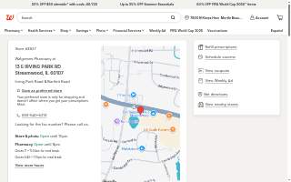 Walgreens Pharmacy of Streamwood website