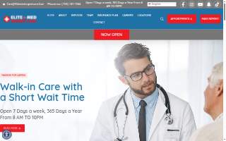Elite Med Urgent Care website