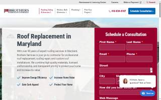 Barringer Brothers Roofing website