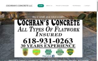 Cochran's Concrete LLC website