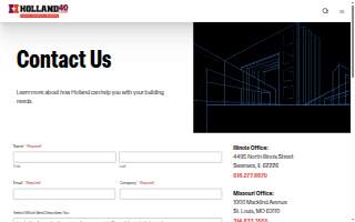 Holland Construction Services website