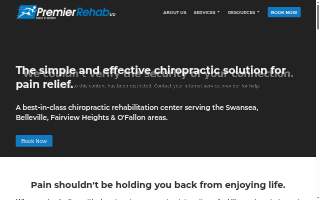 Premier Rehab: Chiropractic and Pain website