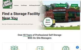 Storage Plus Self Storage Center website