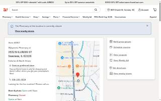 Walgreens Pharmacy of Swansea website