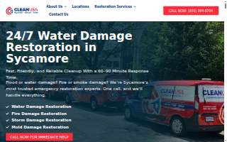Clean USA Water Mold & Fire Restoration website