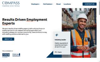 Compass Staffing Solutions of Sycamore website