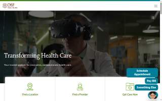 OSF OnCall Urgent Care website