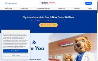 Physicians Immediate Care of Sycamore website