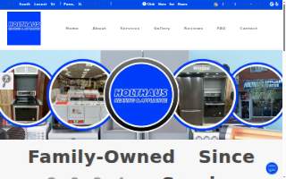 Holthaus Heating & Appliance website