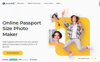 Passport photos by PhotoAiD of Taylorville website
