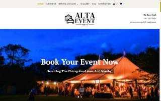 Alta Event Rental website