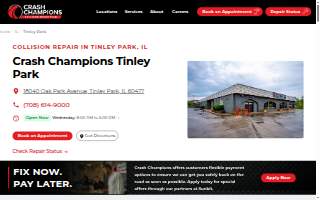 Crash Champions Collision Repair Orland Park of Tinley Park website