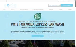 Voda Express Car Wash of Orland Park website