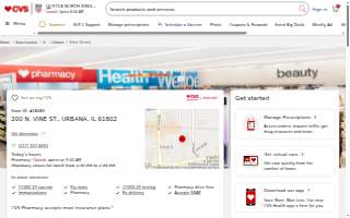 CVS Pharmacy of Urbana website