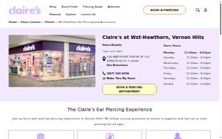 Claire's of Vernon Hills website