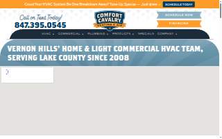 Comfort Cavalry Heating & Air website