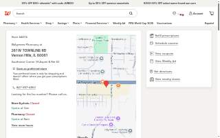 Walgreens Pharmacy of Vernon Hills website