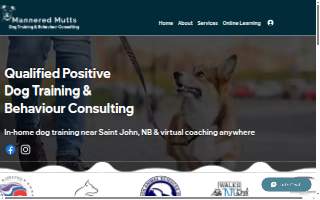 Mannered Mutts Dog Training website