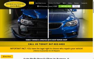 Waukegan & Gurnee Auto Body website