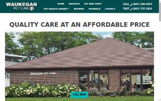 Waukegan Pet Clinic website