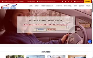 Asia Driving School of West Chicago website